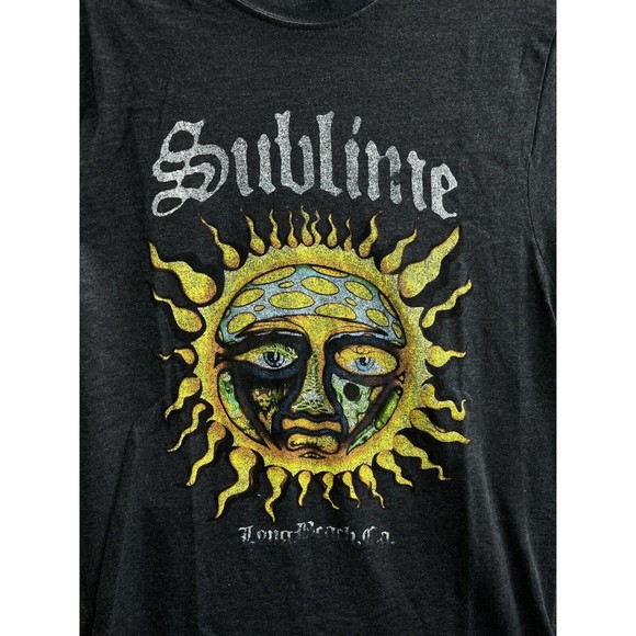 SUBLIME Band T-Shirt To Freedom SUN Print GRAY Long Beach Women’s Medium - Picture 2 of 6